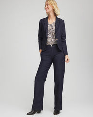 Denim Peplum Blazer Cedar Rinse - Chico's