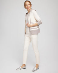 Zenergy® Luxe Metallic Striped Sweater English Cream - Chico's