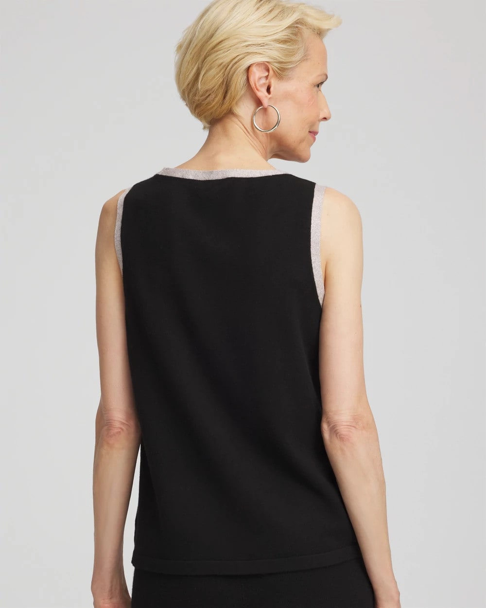 Zenergy® Luxe Metallic Trim Tank Black - Chico's