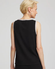Zenergy® Luxe Metallic Trim Tank Black - Chico's