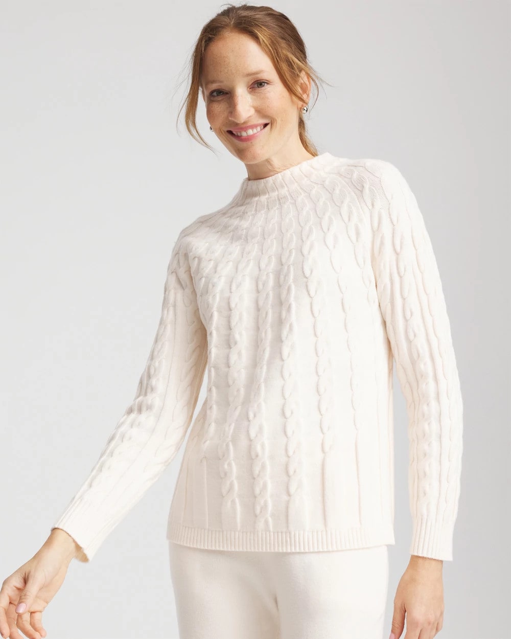 Zenergy® Luxe Cable Sweater English Cream - Chico's