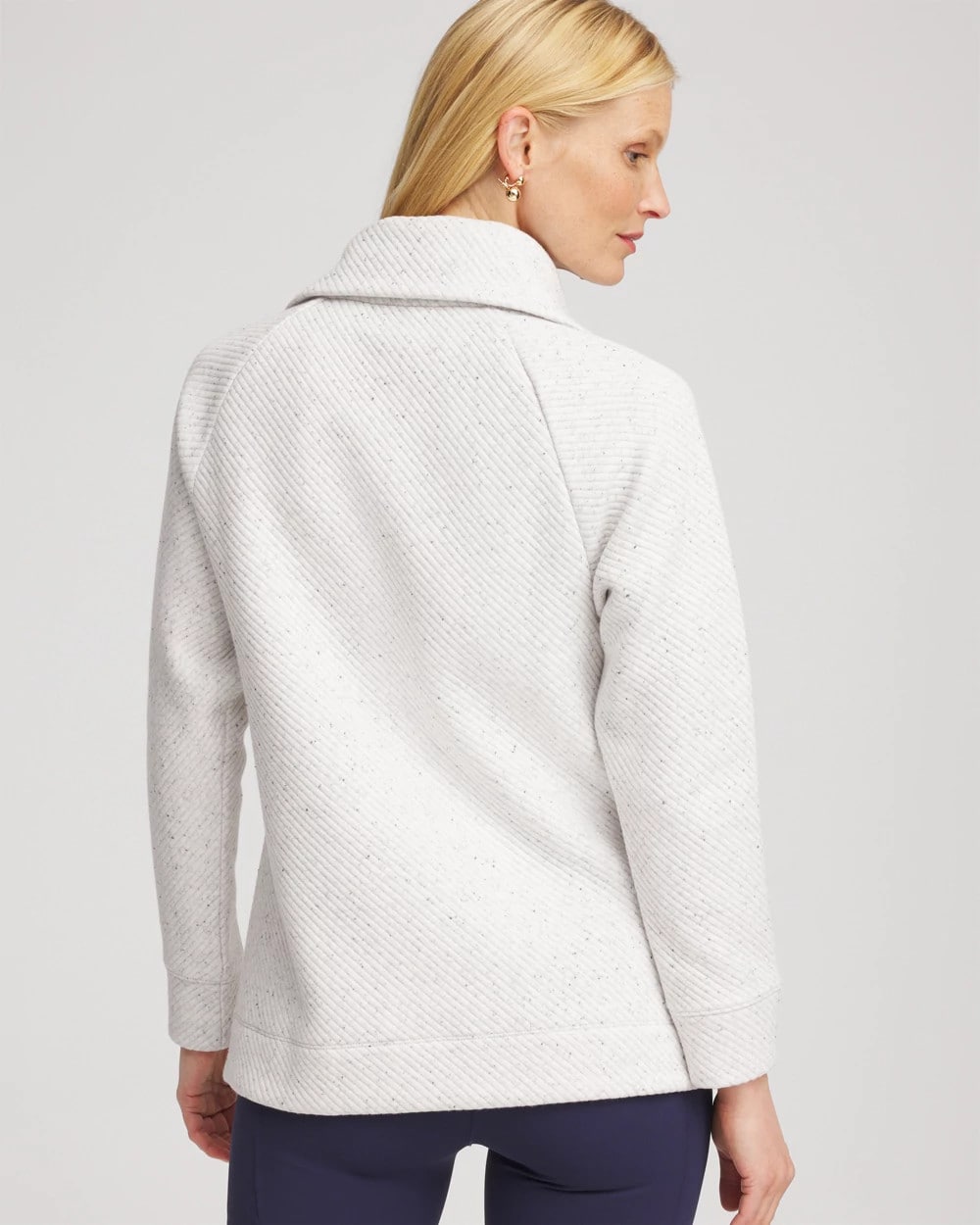 Zenergy® Textured Rib Tunic Light Heather Gray - Chico's