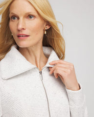 Zenergy® Textured Rib Tunic Light Heather Gray - Chico's