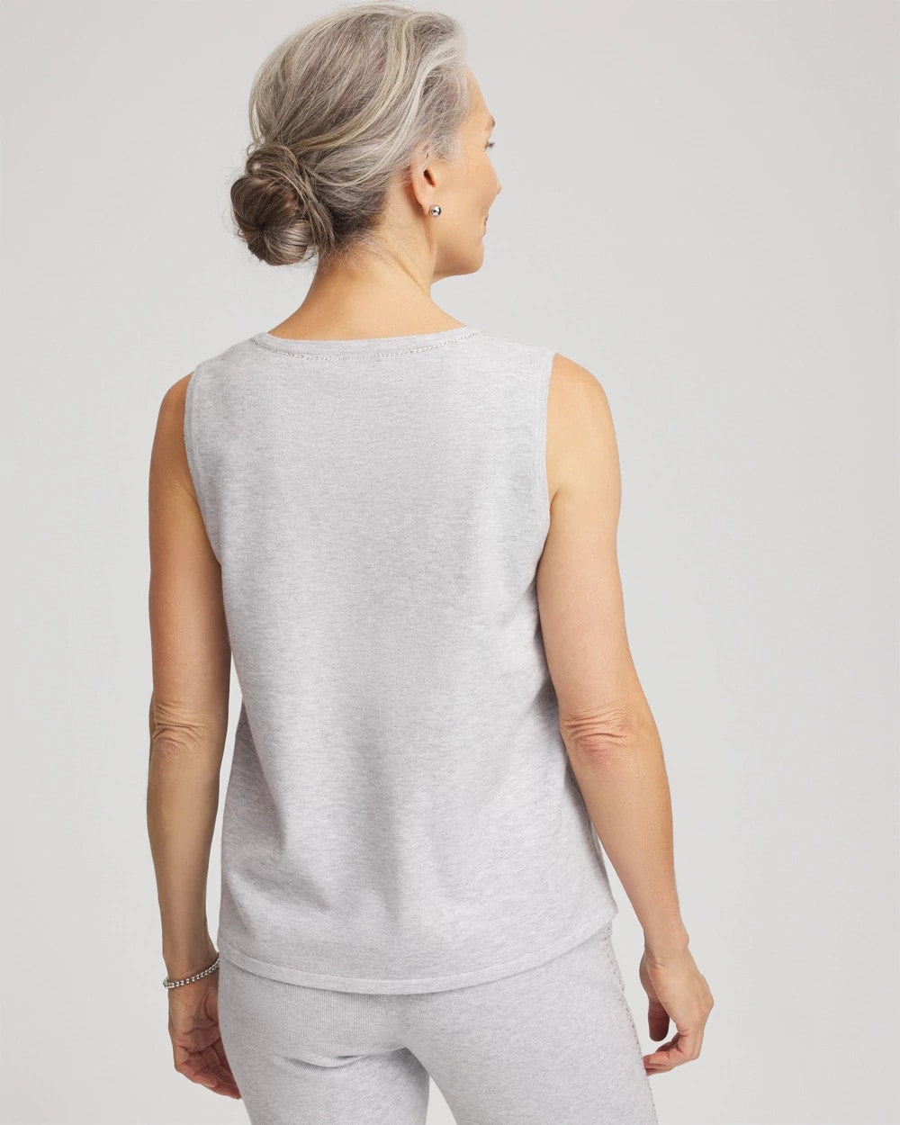 Zenergy® Luxe Diamante Tank Frosted Gray Heather - Chico's