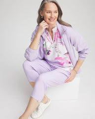 Zenergy® UPF Floral Polo Violet Aura - Chico's