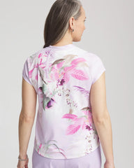 Zenergy® UPF Floral Polo Violet Aura - Chico's