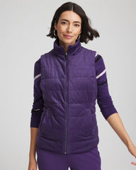 Zenergy® Reversible Velvet Puffer Vest Purple Elixir - Chico's