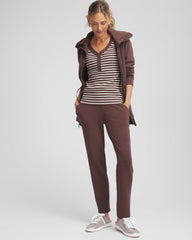 Zenergy® Ribbed Striped Henley Tee Espresso - Chico's