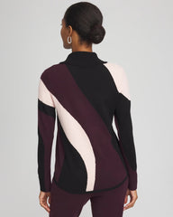 Zenergy® Luxe Intarsia Cowlneck Top Night Bloom - Chico's