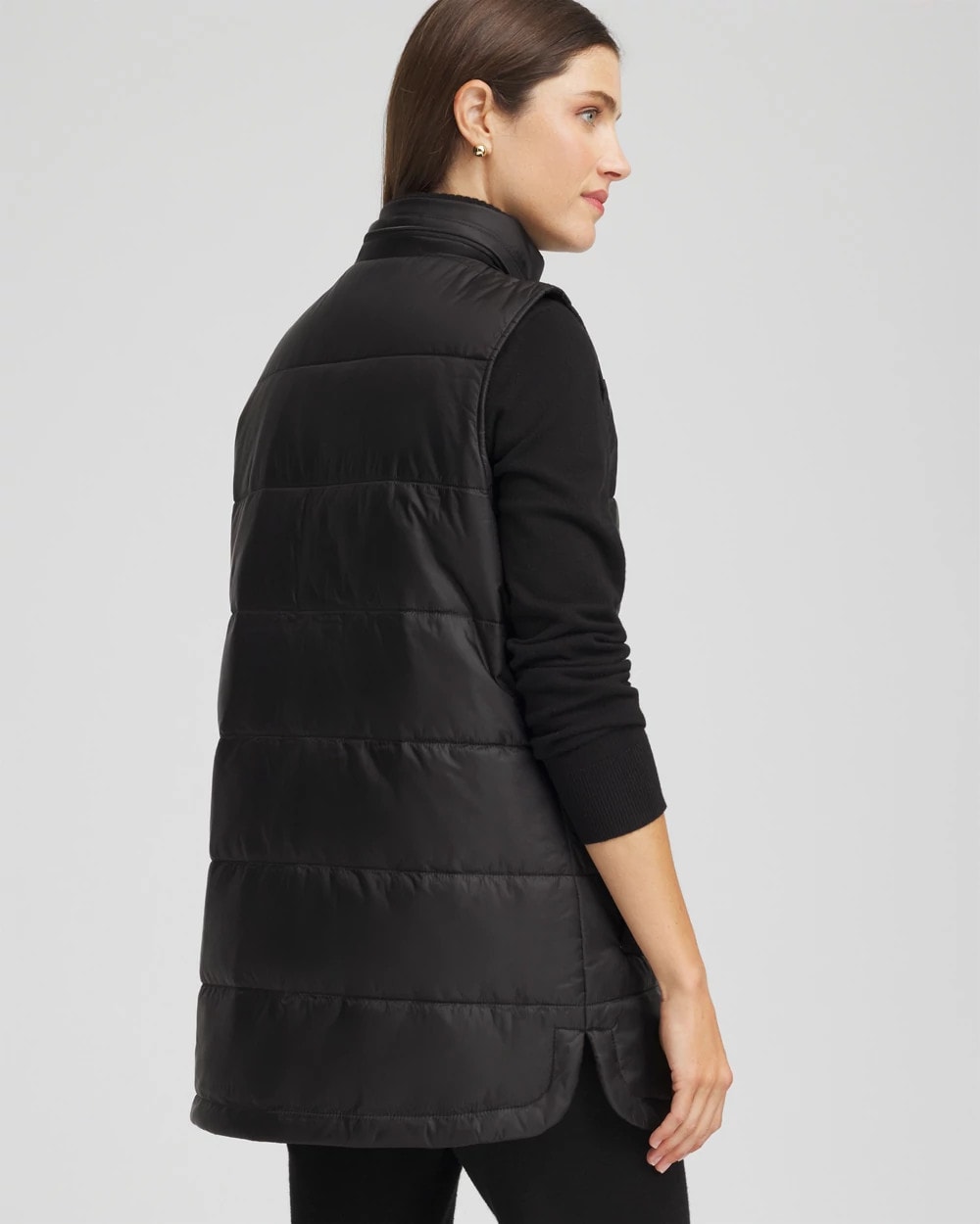 Zenergy® Quilted Hooded Vest Black - Chico's