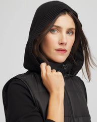 Zenergy® Quilted Hooded Vest Black - Chico's