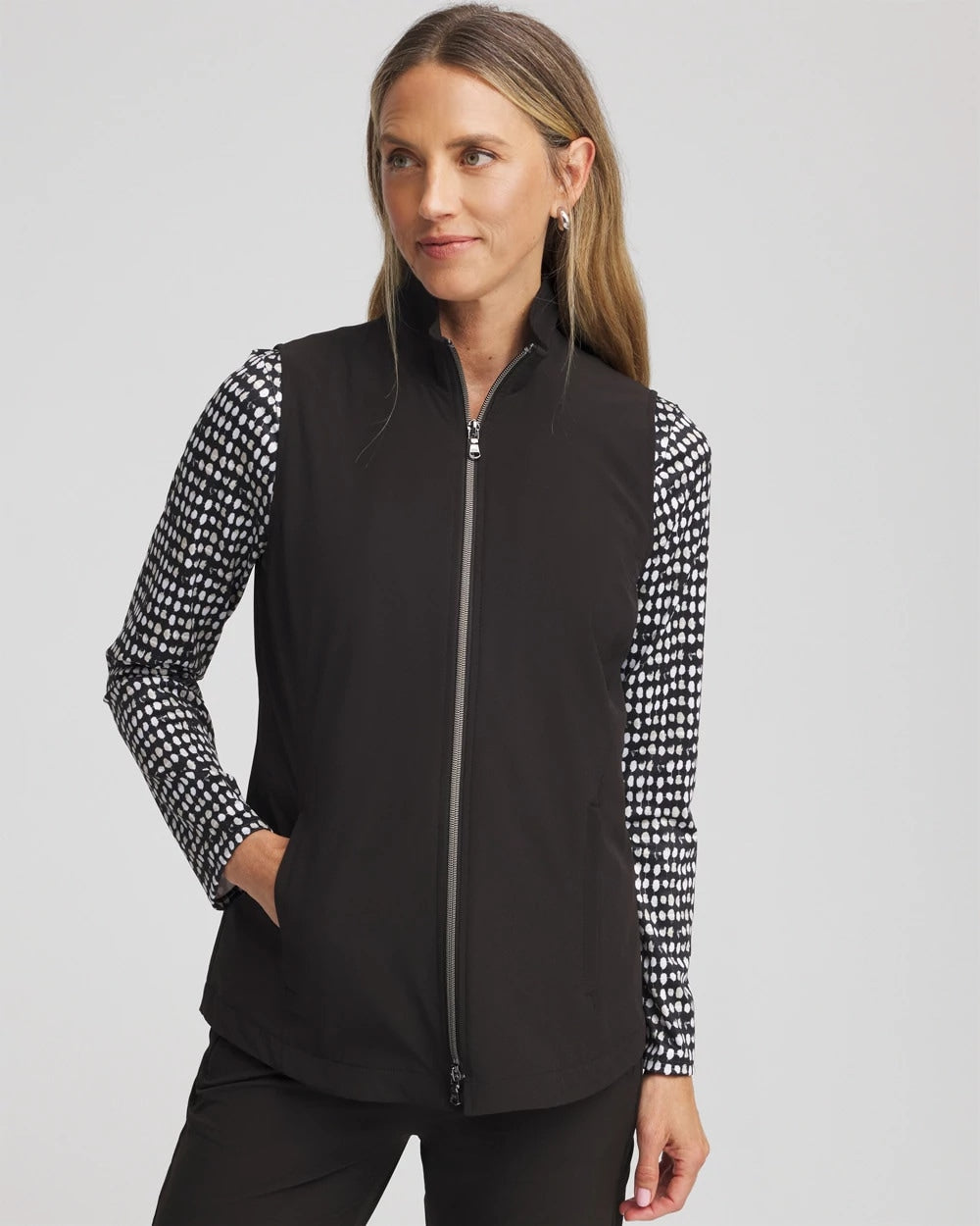 Zenergy® UPF Front-Zip Travel Vest Black - Chico's