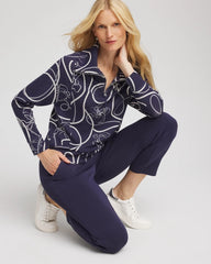 Zenergy® Soft Melody Half-Zip Top Passport Blue - Chico's