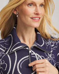 Zenergy® Soft Melody Half-Zip Top Passport Blue - Chico's