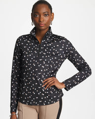 Zenergy® UPF Spotted Half Zip Studio Taupe - Chico's