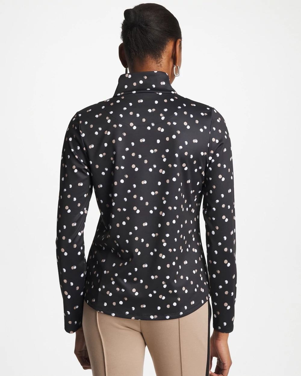 Zenergy® UPF Spotted Half Zip Studio Taupe - Chico's