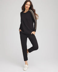 Zenergy® Lattice-Trim Pullover Top Black - Chico's