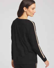 Zenergy® Lattice-Trim Pullover Top Black - Chico's