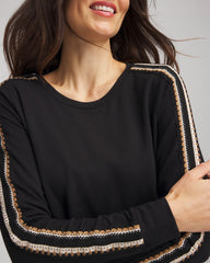 Zenergy® Lattice-Trim Pullover Top Black - Chico's