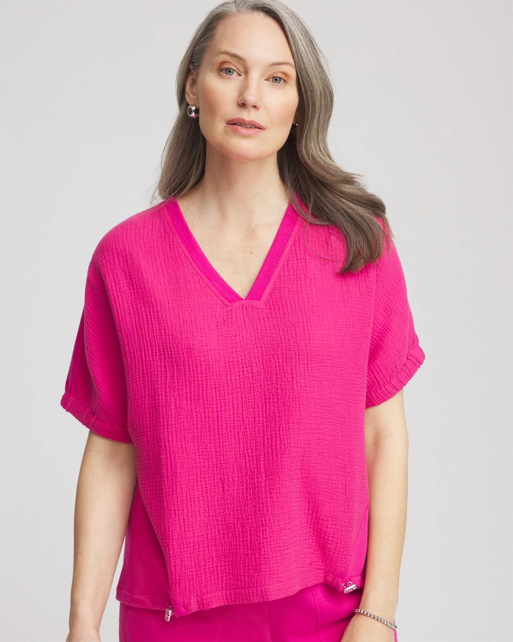 Zenergy® Gauze Lounge Shirt Crushed Berries - Chico's