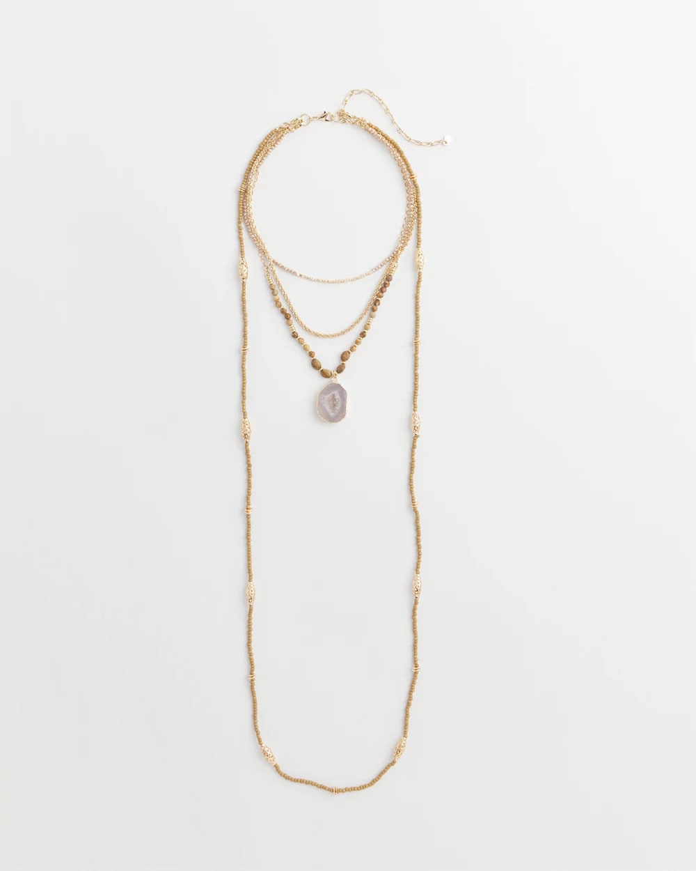 Convertible Agate Pendant Necklace Neutral - Chico's