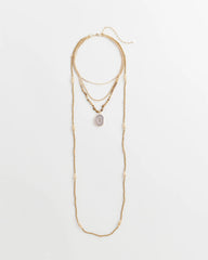 Convertible Agate Pendant Necklace Neutral - Chico's