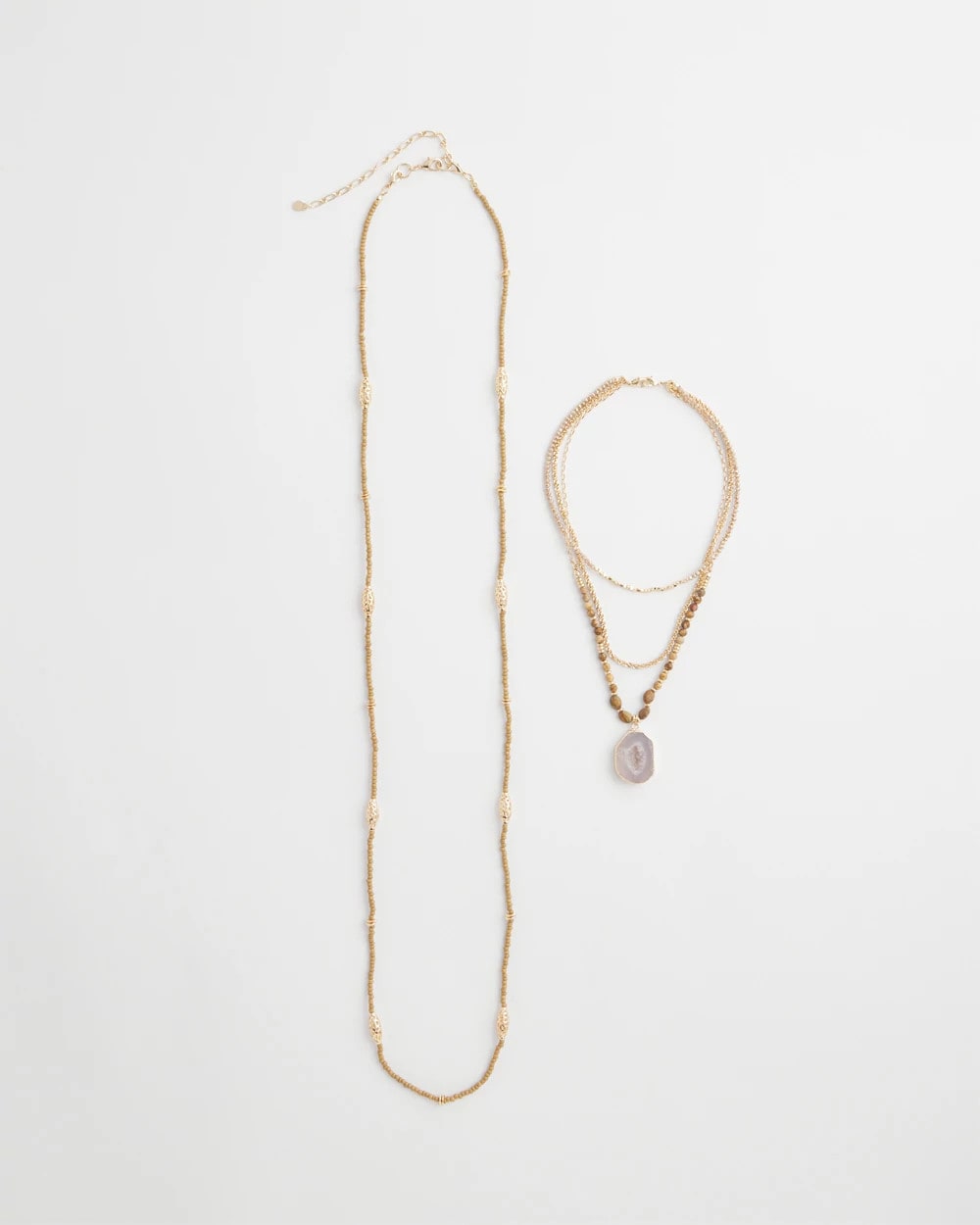 Convertible Agate Pendant Necklace Neutral - Chico's