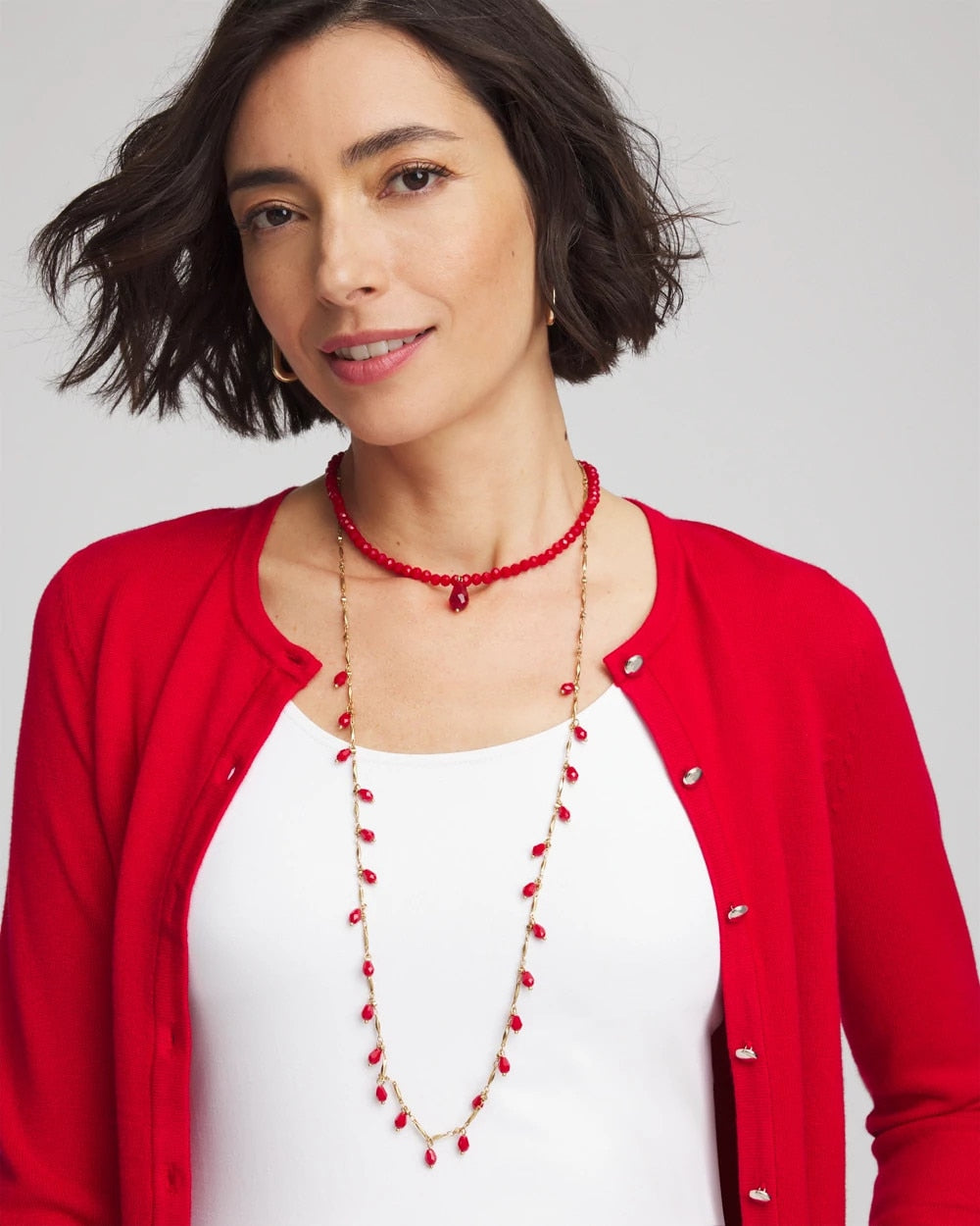 Convertible Red Necklace Red - Chico's