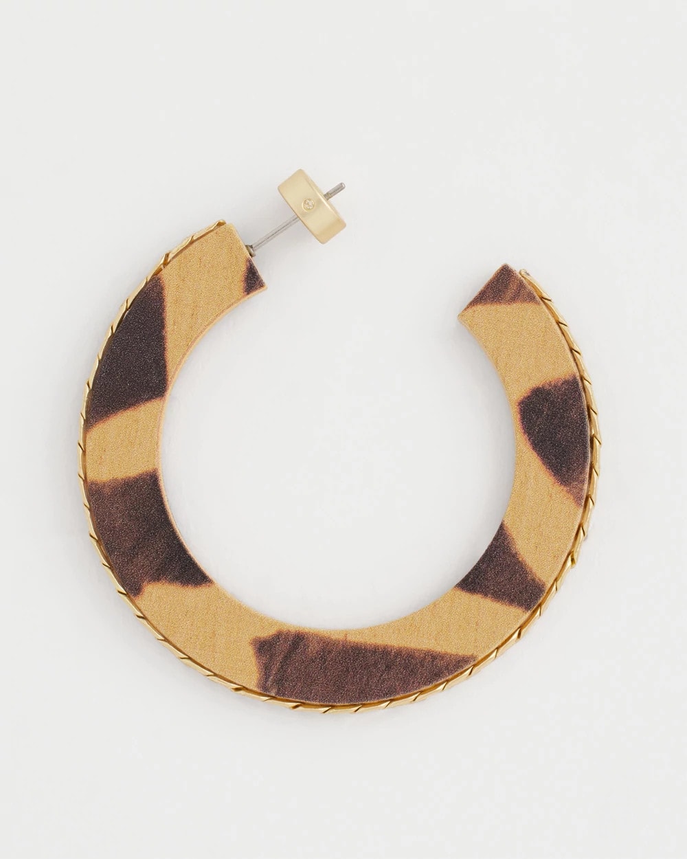 Animal Wood Hoop Earrings Neutral - Chico's