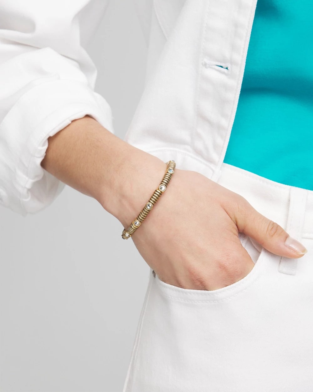 Goldtone Stretch Bracelet Gold - Chico's