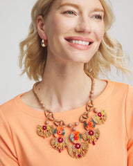 Tropical Floral Bib Necklace Multi - Chico's