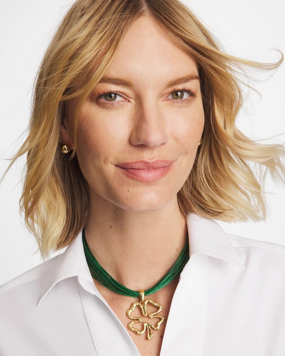 Clover Pendant Necklace Green - Chico's