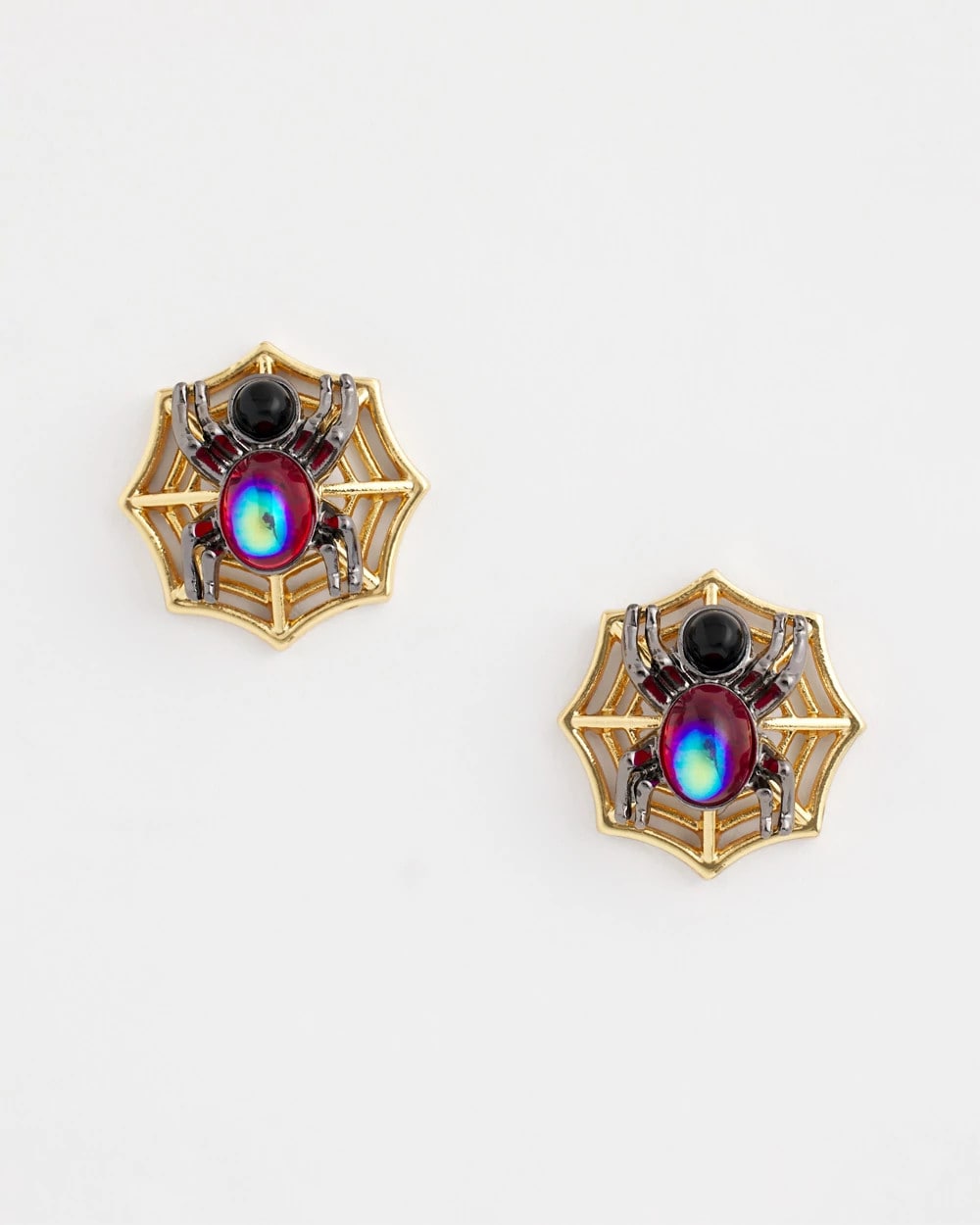 Spider Web Glitz Earrings Orange - Chico's