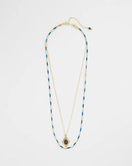 Double-Strand Sodalite Pendant Necklace Blue - Chico's