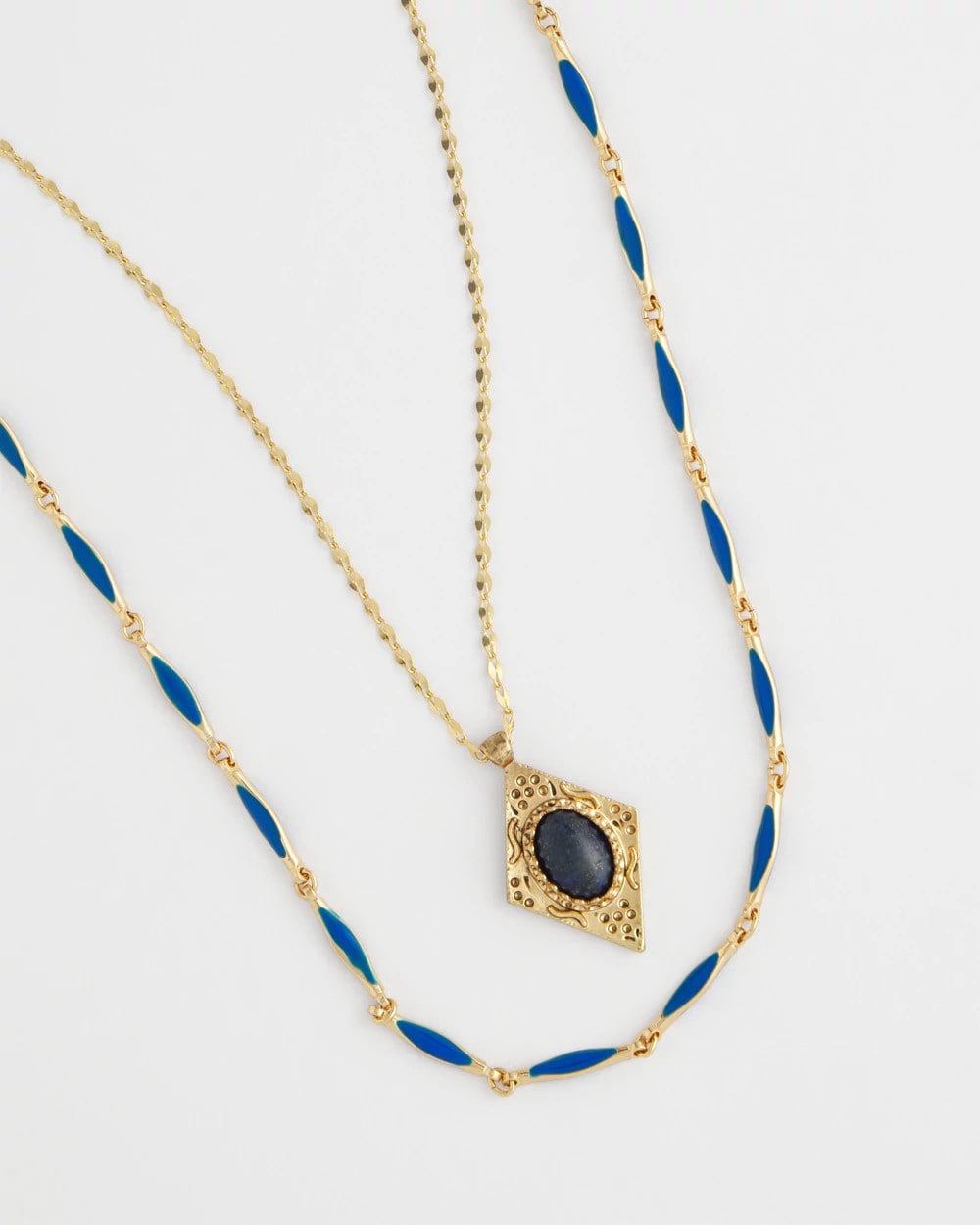 Double-Strand Sodalite Pendant Necklace Blue - Chico's