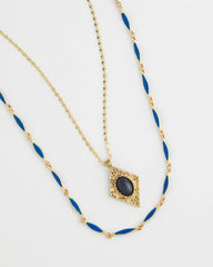 Double-Strand Sodalite Pendant Necklace Blue - Chico's