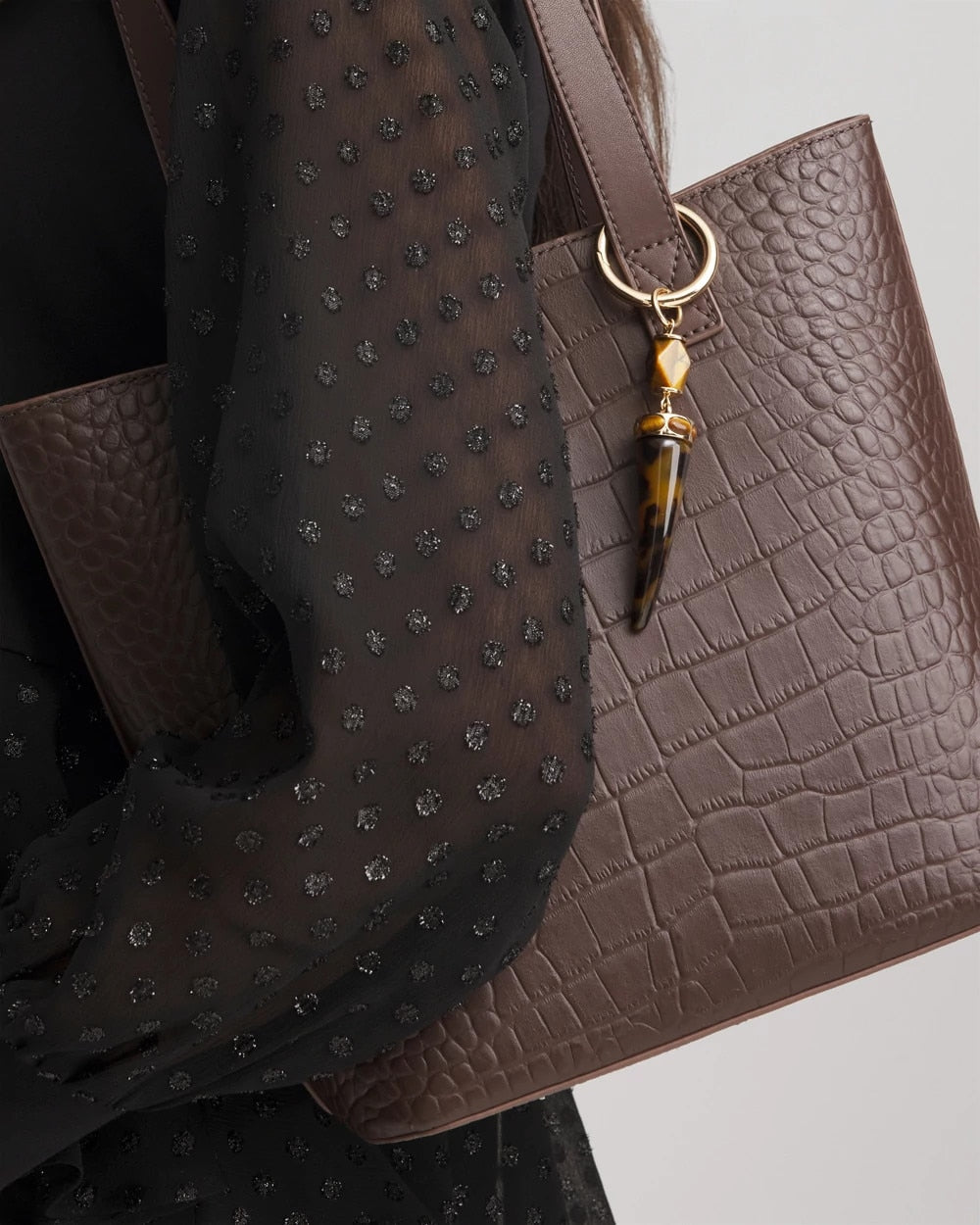 Chico's Originals Tortoise Bag Charm Brown - Chico's