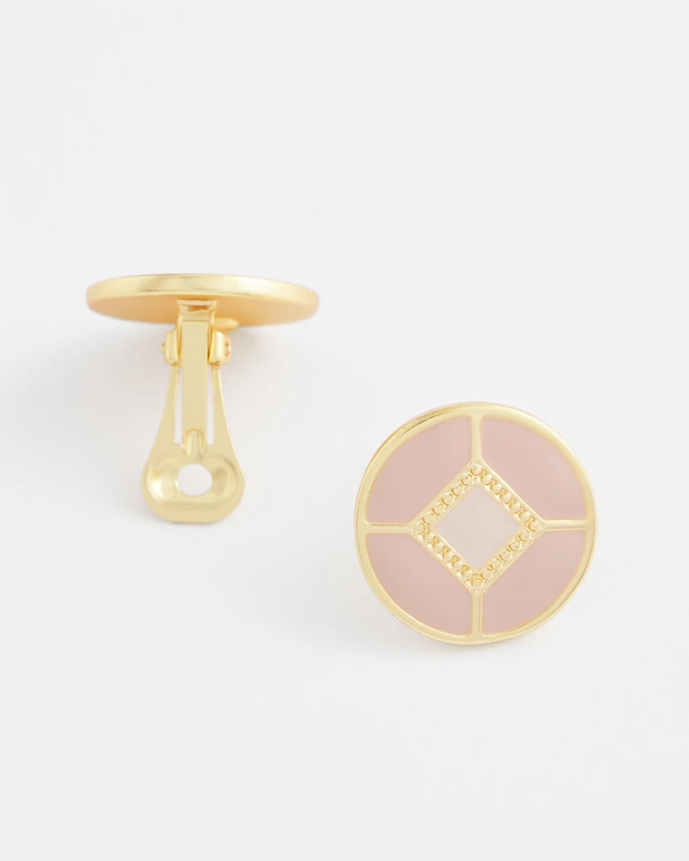 No Droop® Enamel Clip-On Earrings Pink - Chico's