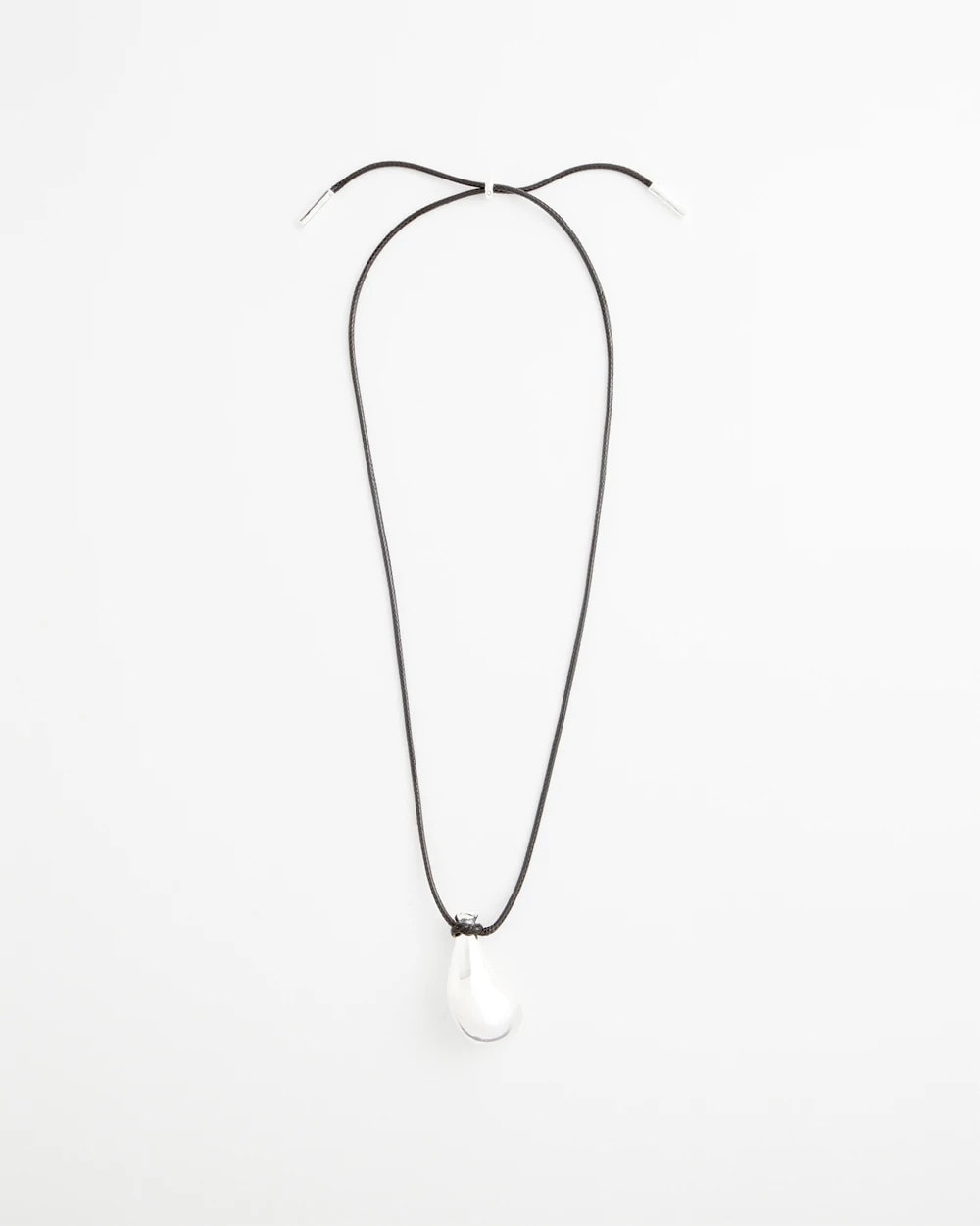 Silvertone Adjustable Pendant Necklace Mixed Metals - Chico's