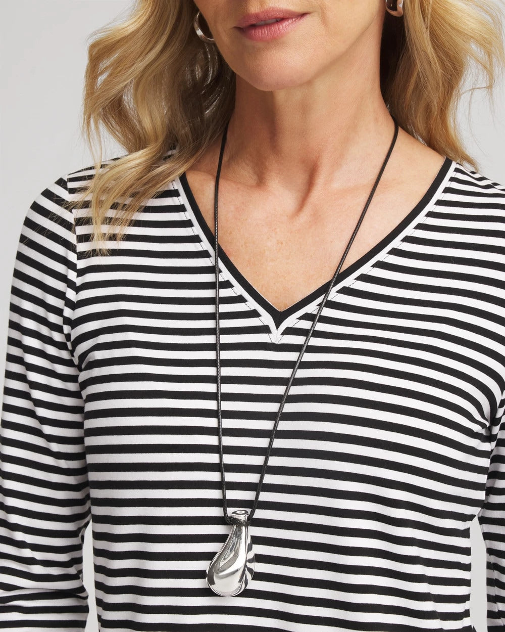 Silvertone Adjustable Pendant Necklace Mixed Metals - Chico's