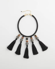 Chico's Originals Tassel Statement Necklace Neutral - Chico's