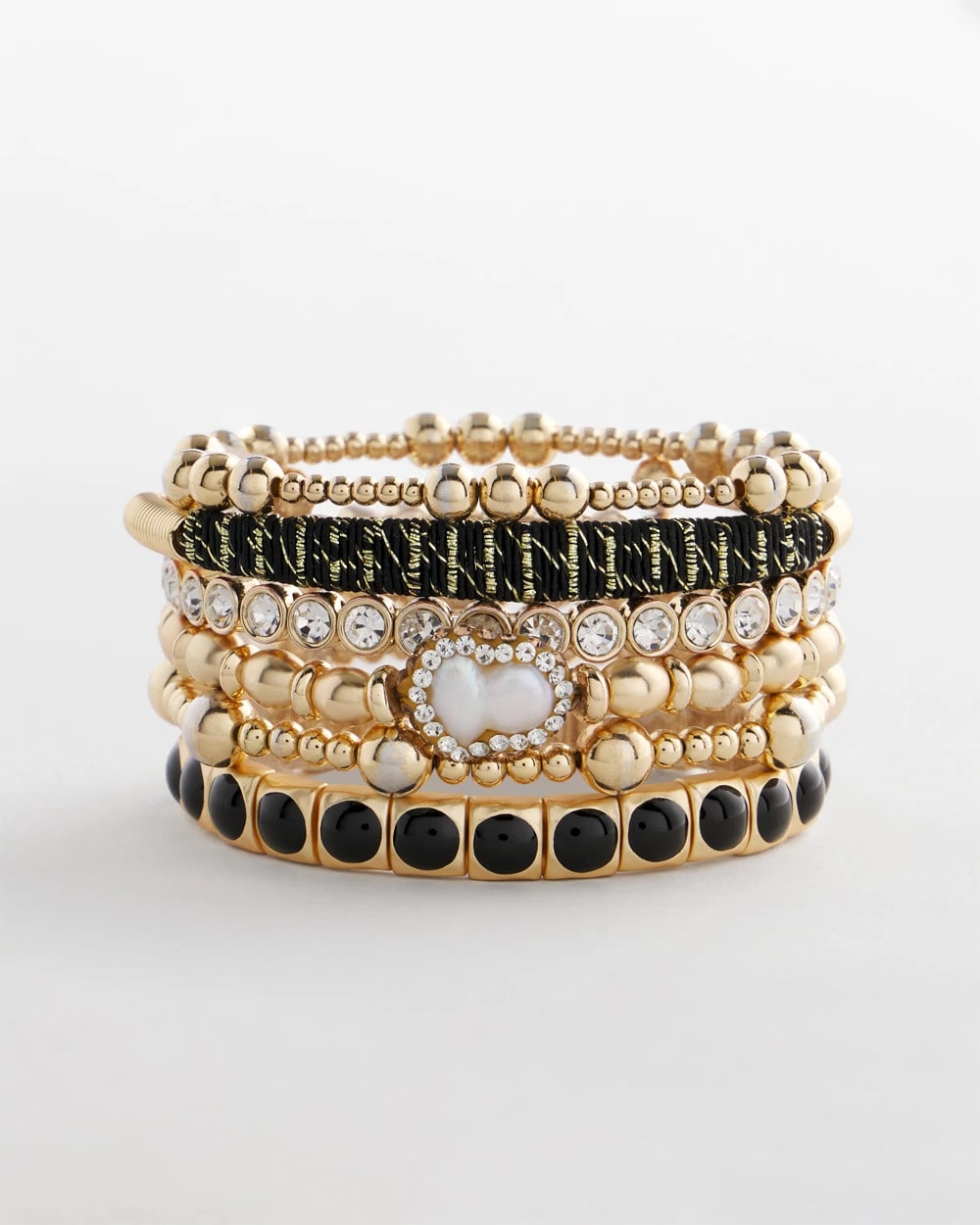 Thread Wrapped Cuff Bracelet Black/Gold - Chico's