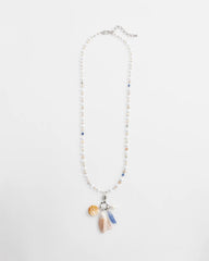 Seashell Beaded Pendant Necklace Multi - Chico's