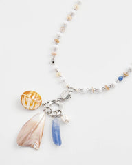 Seashell Beaded Pendant Necklace Multi - Chico's