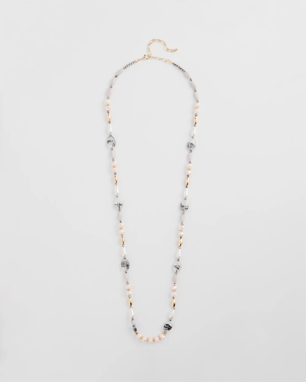 Pink Art Deco Beaded Necklace Pink - Chico's