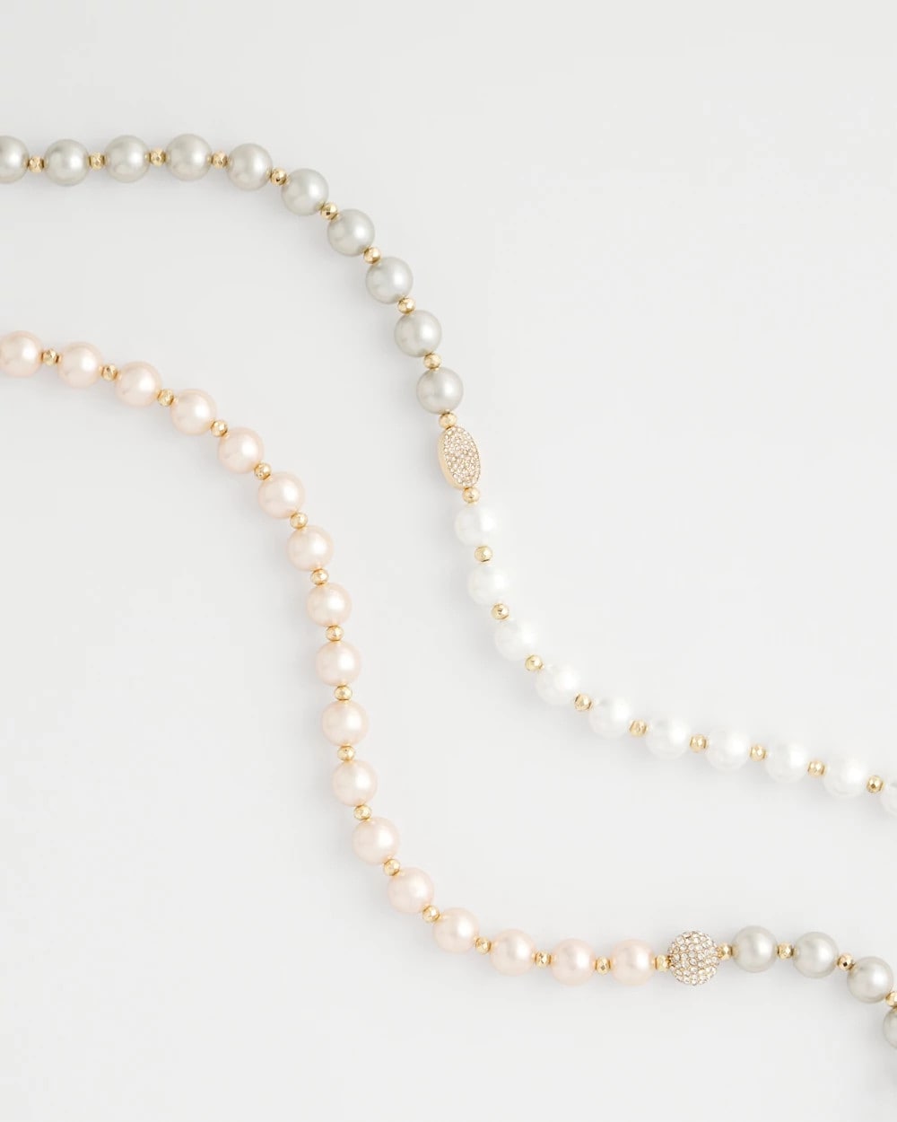 Art Deco Beaded Necklace Pink - Chico's