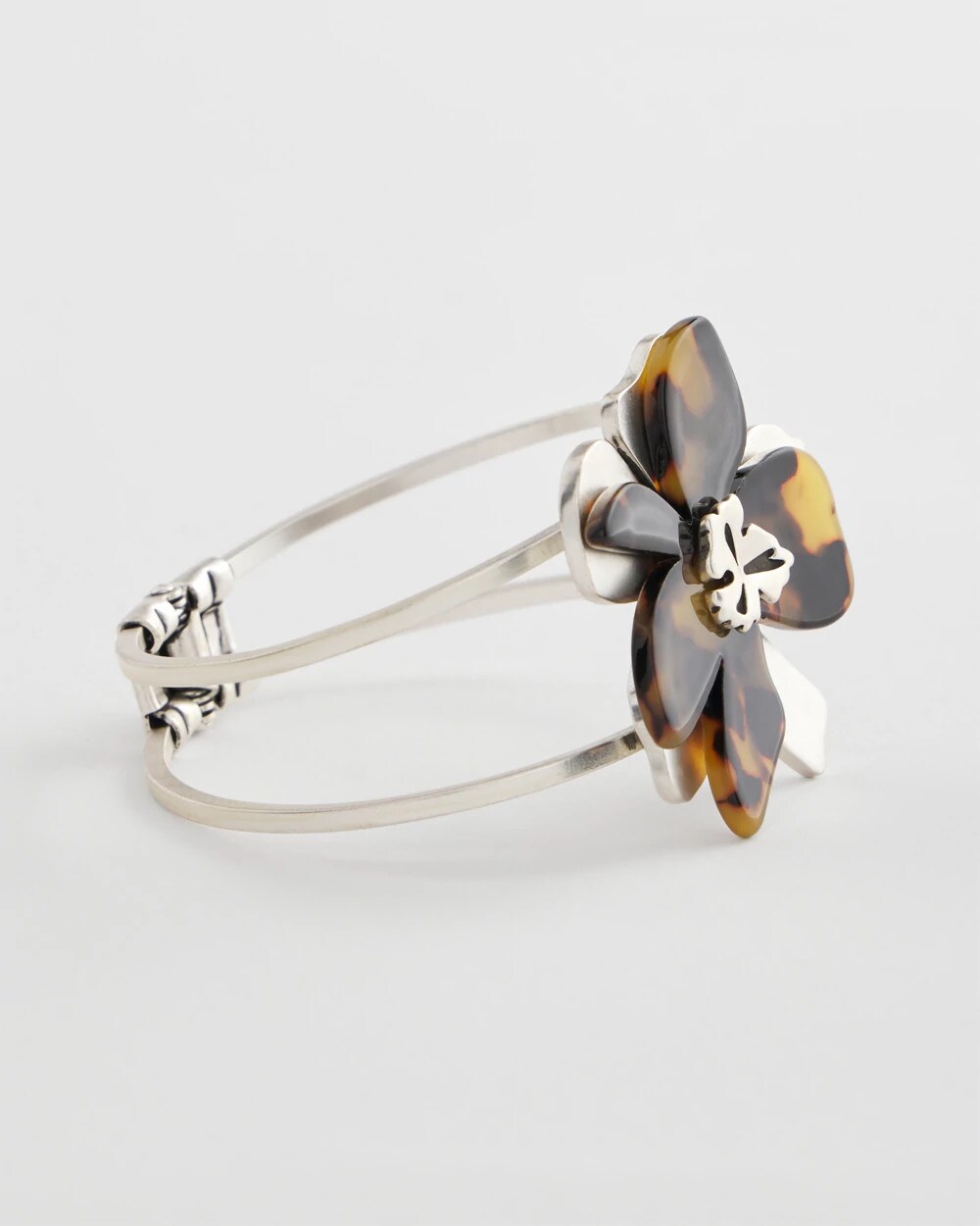 Tortoise Floral Hinge Bracelet Neutral - Chico's