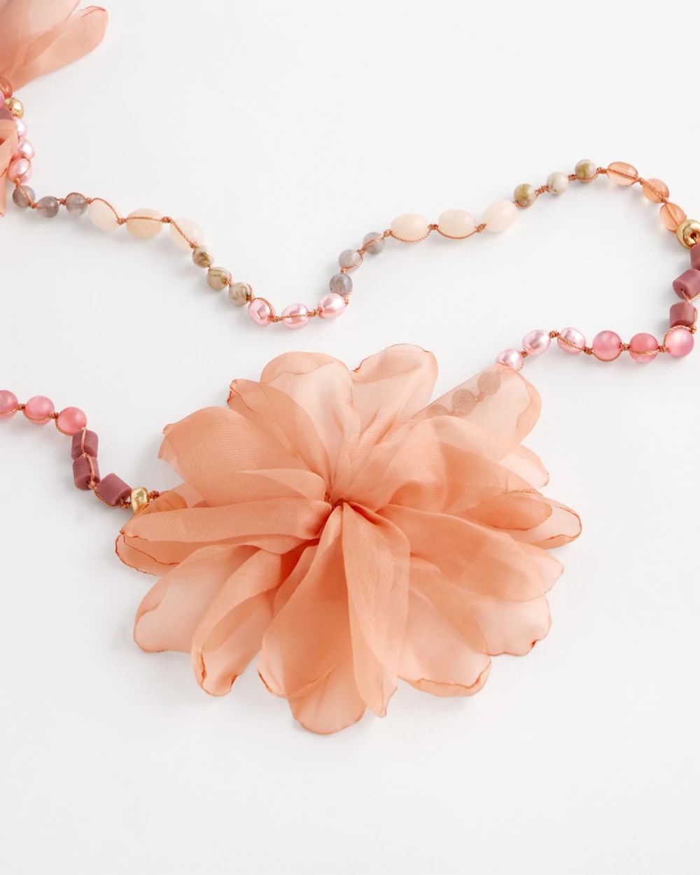 Pink Floral Aventurine Long Single Necklace Pink - Chico's