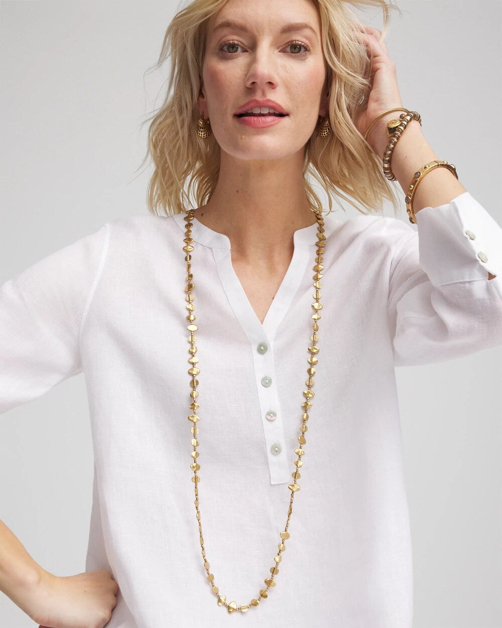 Gold Nugget Single Strand Necklace Gold - Chico's