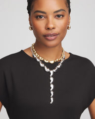 Convertible Mixed-Metals Y-Necklace Mixed Metals - Chico's
